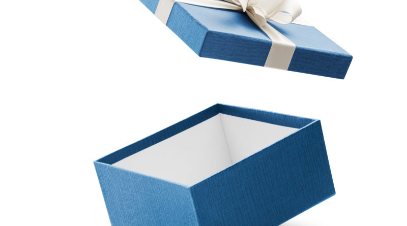 Blaue Geschenkbox