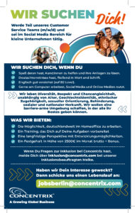 Stellenanzeige für Customer Service Teams (m/w/d) und sei im Social Media Bereich