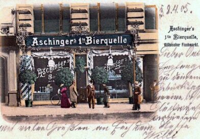 Postkarte mit der ersten Aschinger Bierquelle.